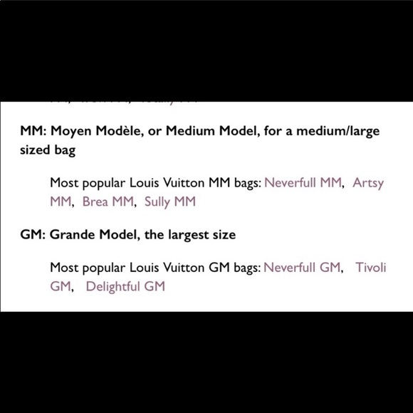 LV Bag size guide - Picture 4 of 5